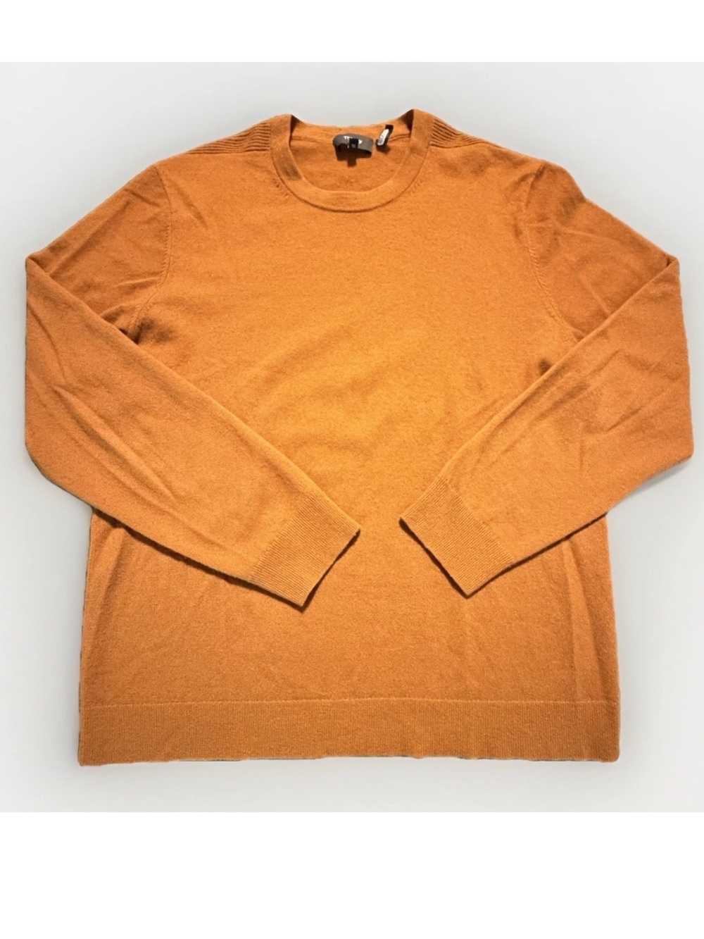 Theory Cashmere Sweater Mens XL Crewneck Pullover burnt orange